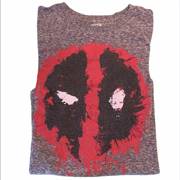 Marvel Deadpool Gray Short Sleeve Graphic Tee - Picture 6 of 7